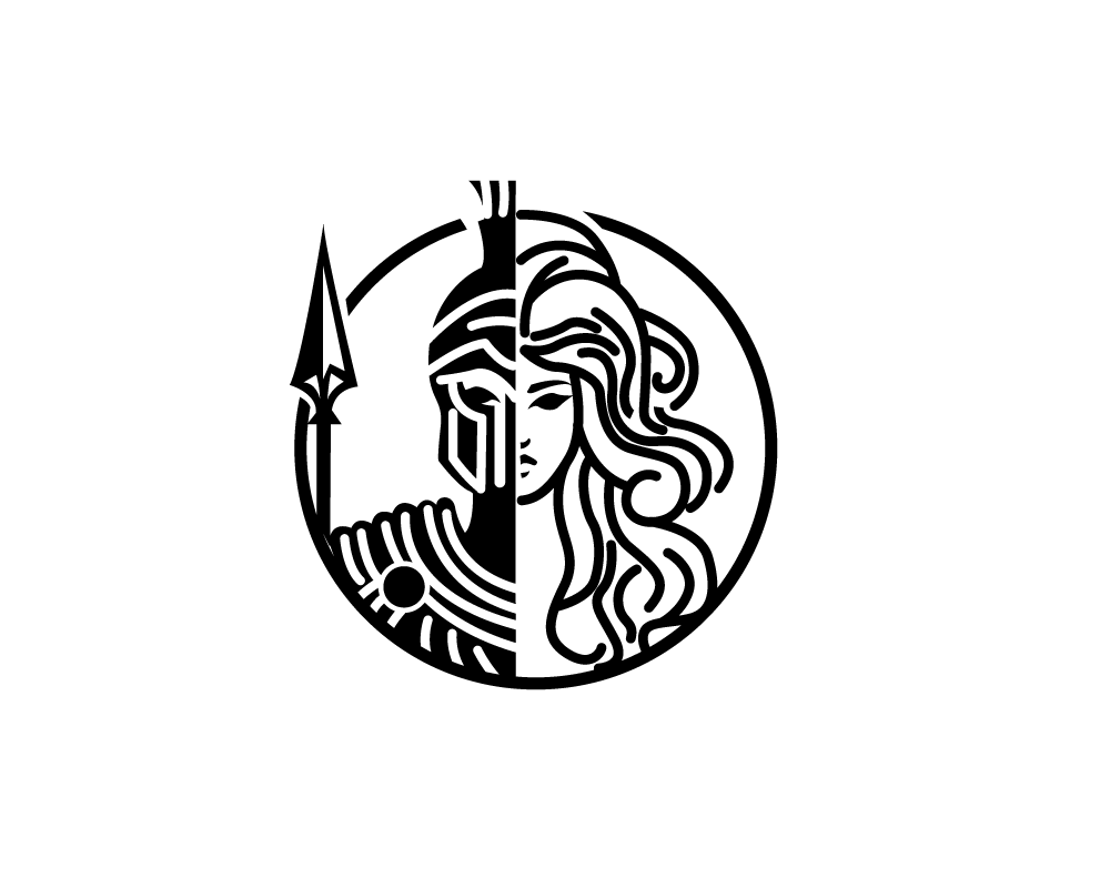 Athena Wisdom Crest vector logo