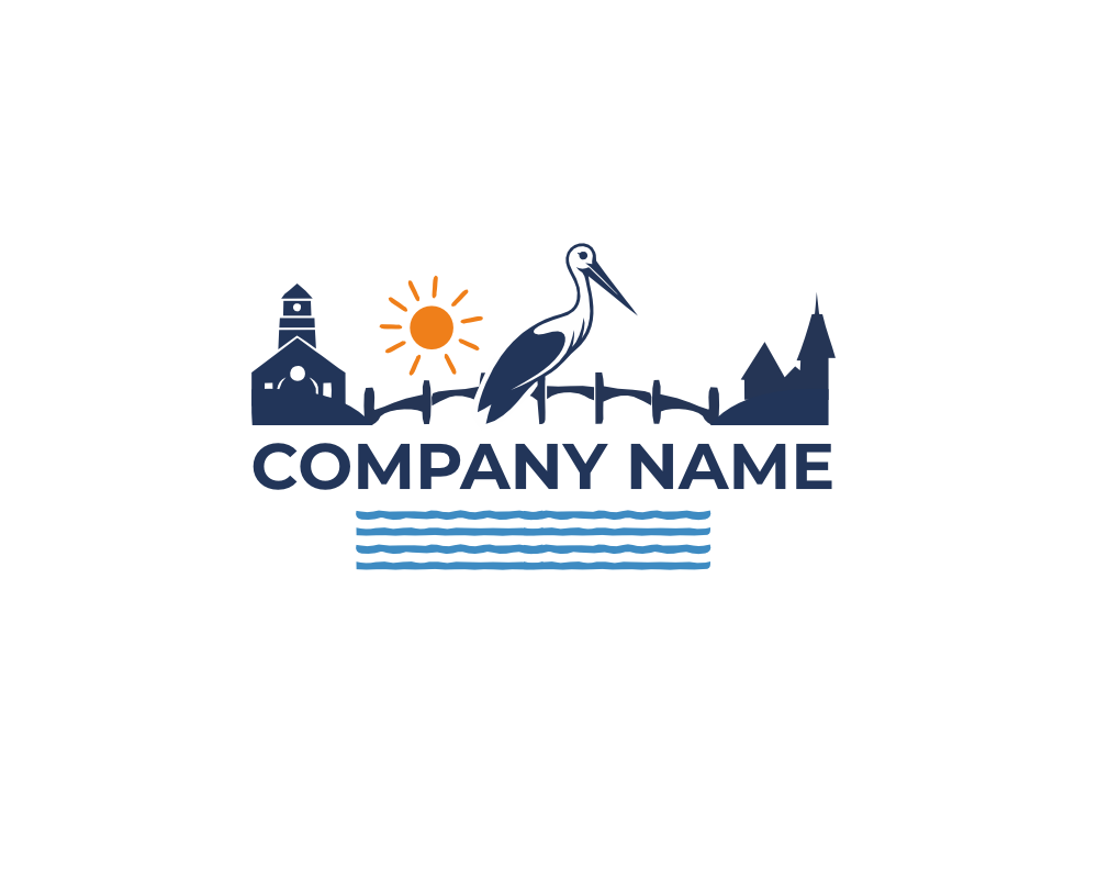 Serene Lake Mountain vector logo