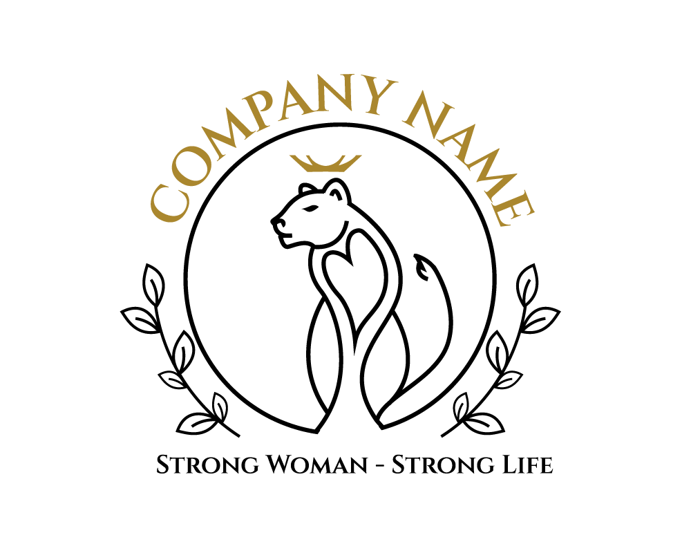 Elegant Lioness Logo vector logo