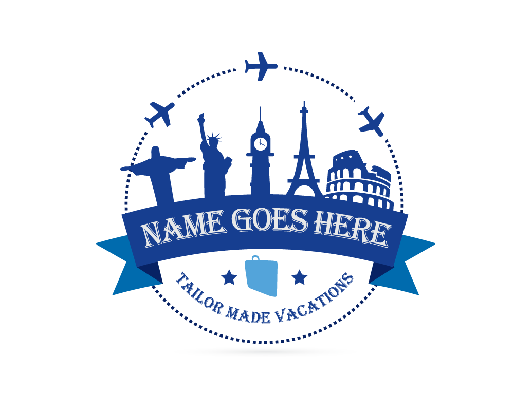 Wanderlust Travel Badge vector logo